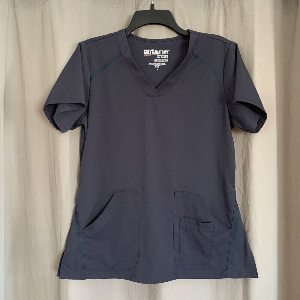 Grey’s Anatomy Impact Scrub Top Steel Gray 7188 Women's Size Medium NWOT